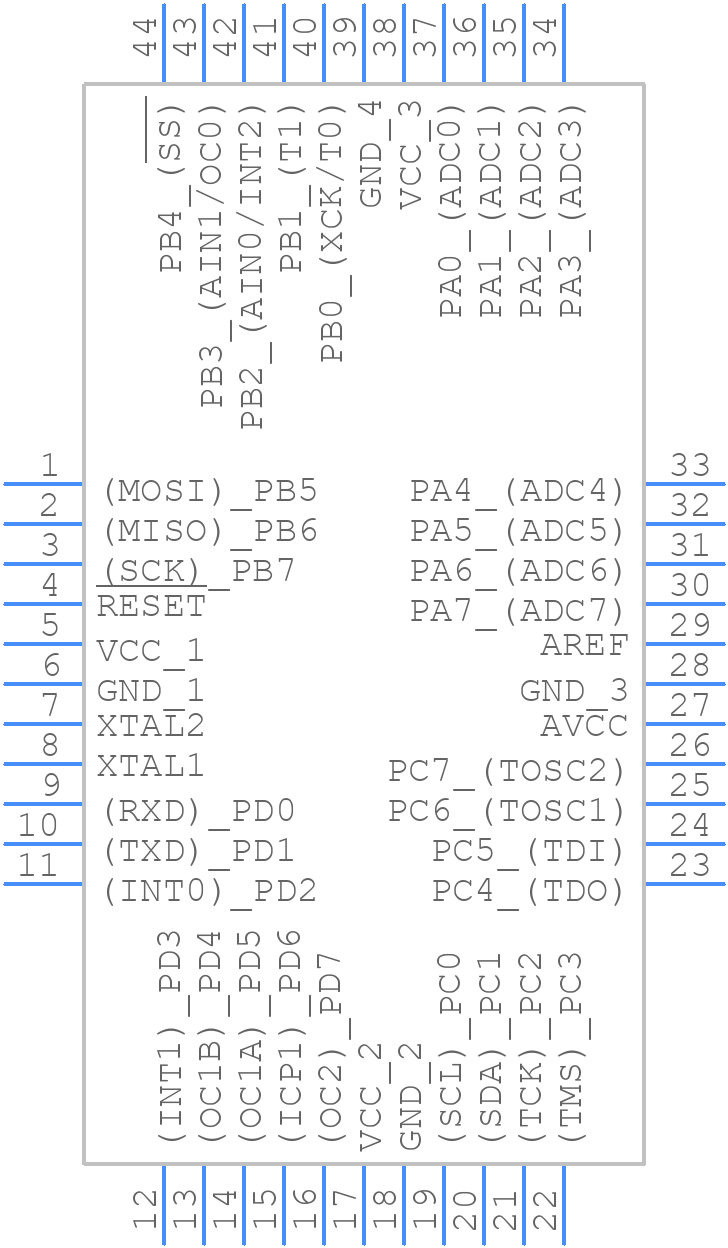 ATMEGA16-16AUR - Microchip - PCB symbol