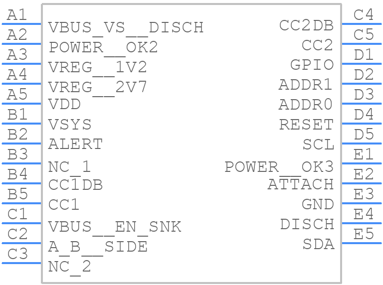 STUSB4500BJR - STMicroelectronics - PCB symbol