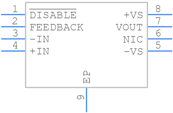 ADA4899-1YCPZ-R7 - Analog Devices - PCB symbol