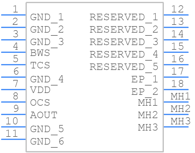 SDP36-500Pa - Sensirion - PCB symbol