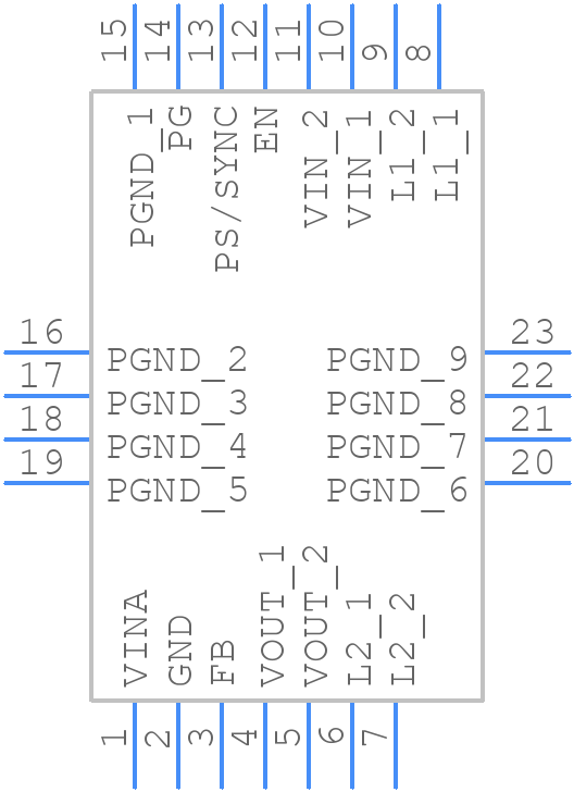 TPS63020QDSJTQ1 - Texas Instruments - PCB symbol