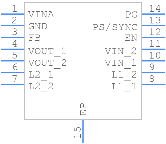 TPS63021DSJR - Texas Instruments - PCB symbol
