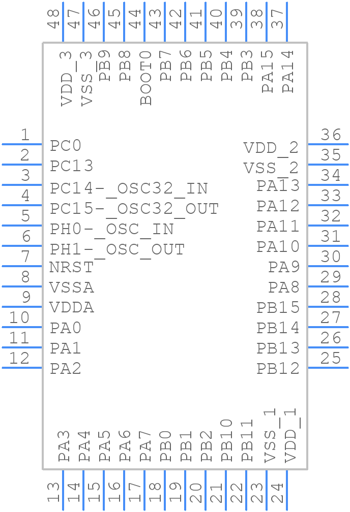 STM32L041C6T7 - STMicroelectronics - PCB symbol