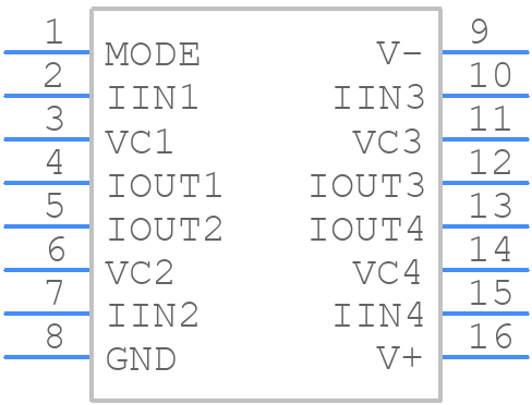 SSM2164PZ - Analog Devices - PCB symbol