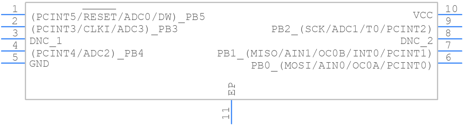 ATTINY13V-10MMUR - Microchip - PCB symbol