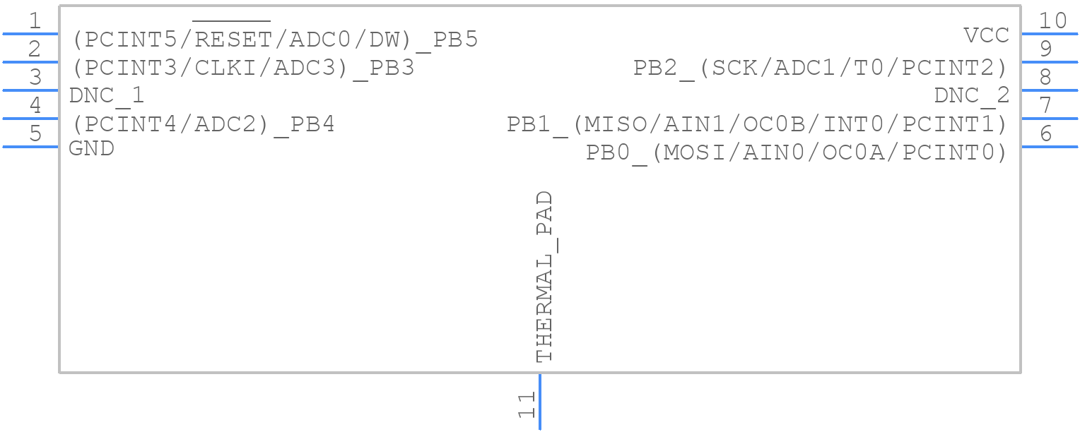 ATTINY13A-MMUR - Microchip - PCB symbol