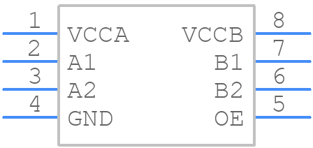 TXS0102DQER - Texas Instruments - PCB symbol