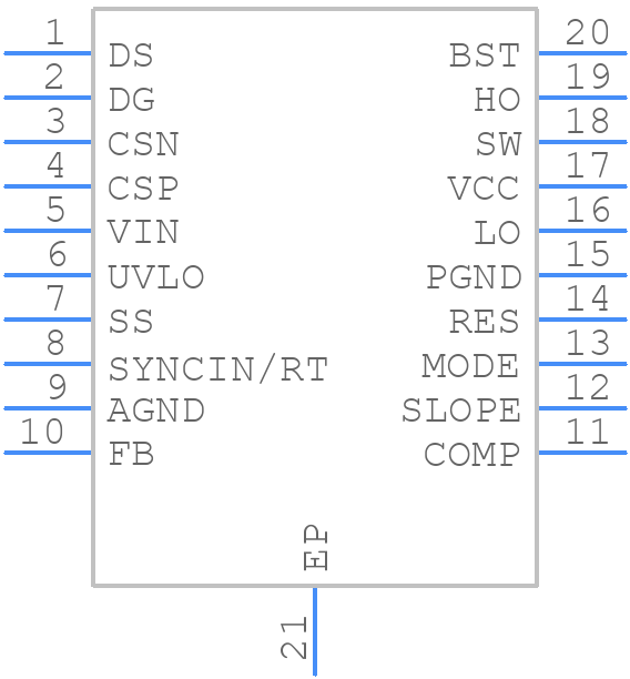 LM5121MHE/NOPB - Texas Instruments - PCB symbol
