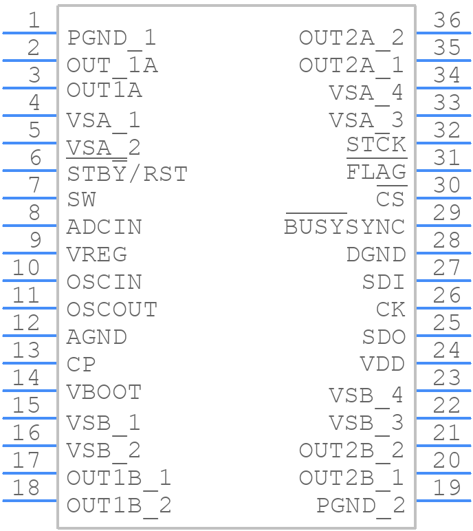 L6470PDTR - STMicroelectronics - PCB symbol