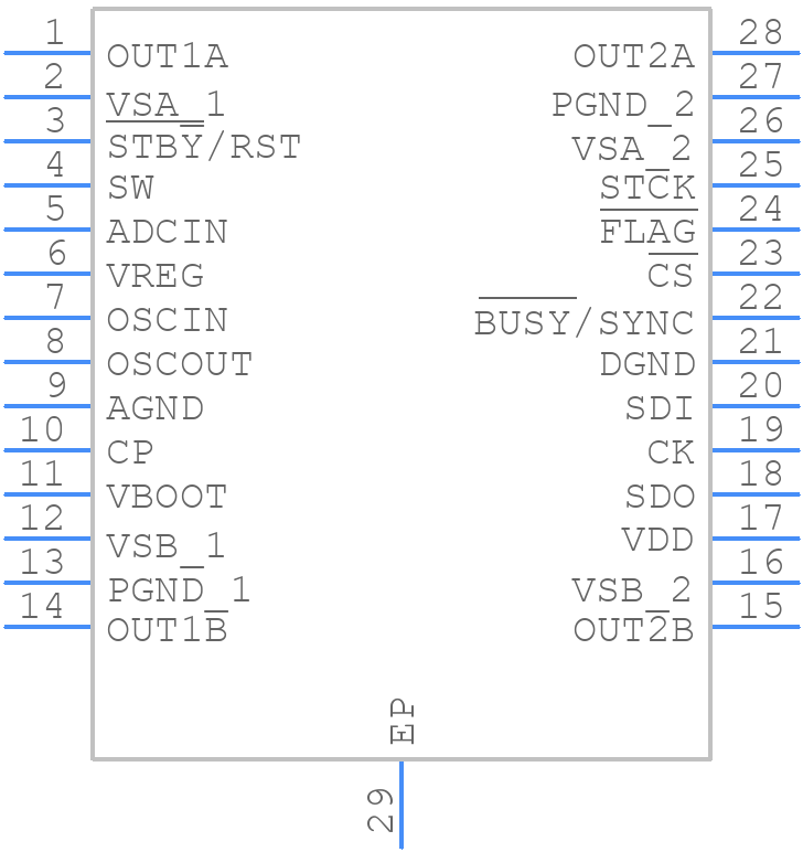 L6470HTR - STMicroelectronics - PCB symbol