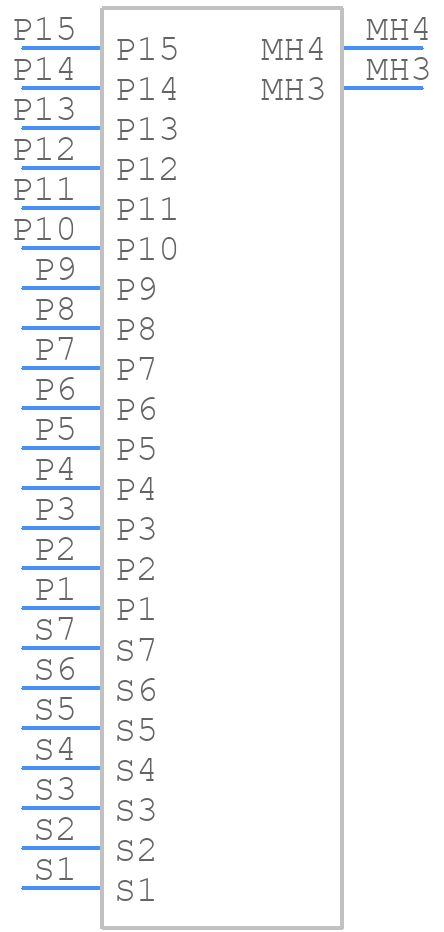 10031569-002LF - Amphenol - PCB symbol