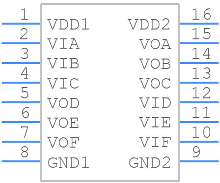 ADUM163N0BRZ - Analog Devices - PCB symbol