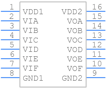 ADUM160N1BRZ - Analog Devices - PCB symbol