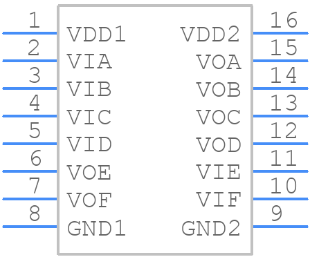 ADUM162N0BRZ - Analog Devices - PCB symbol