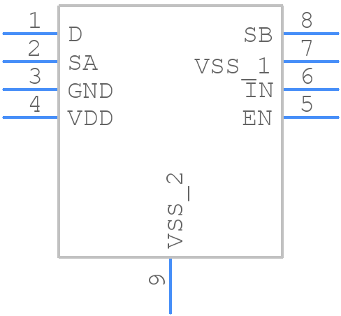 ADG1419BCPZ-REEL7 - Analog Devices - PCB symbol