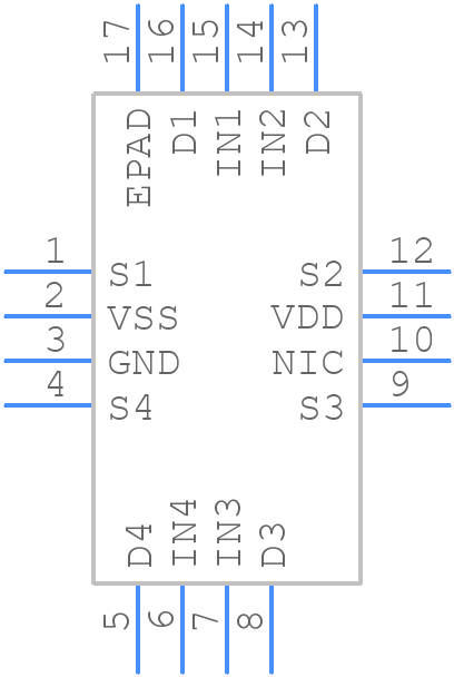 ADG1412YCPZ-REEL7 - Analog Devices - PCB symbol