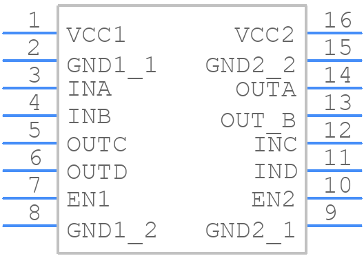 ISO7142CCDBQR - Texas Instruments - PCB symbol