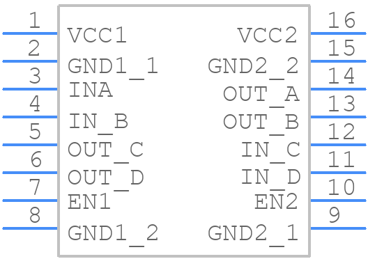ISO7142CCDBQ - Texas Instruments - PCB symbol