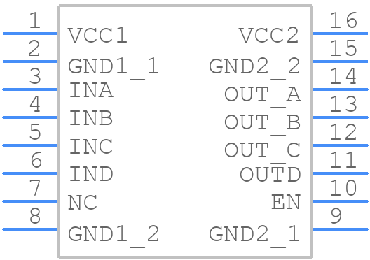 ISO7140CCDBQ - Texas Instruments - PCB symbol