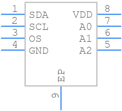 MAX31725MTA+T - Analog Devices - PCB symbol