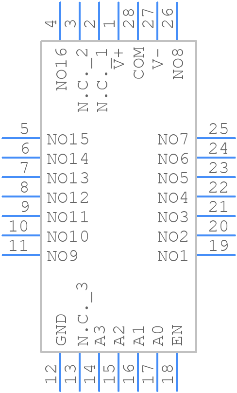 MAX306EQI+ - Analog Devices - PCB symbol