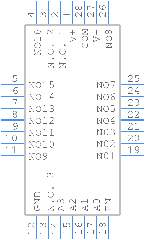 MAX306EQI+T - Analog Devices - PCB symbol