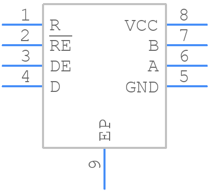 SN65HVD78DRBT - Texas Instruments - PCB symbol