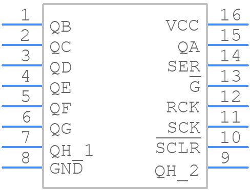 74VHC595M - onsemi - PCB symbol
