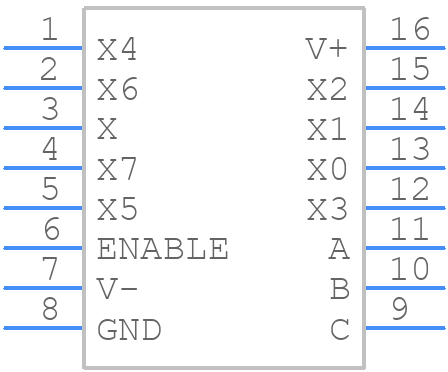 DG4051EEY-T1-GE3 - Vishay - PCB symbol