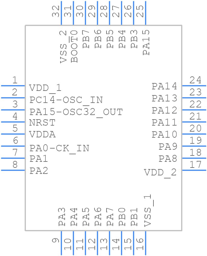 STM32L031K6T6 - STMicroelectronics - PCB symbol