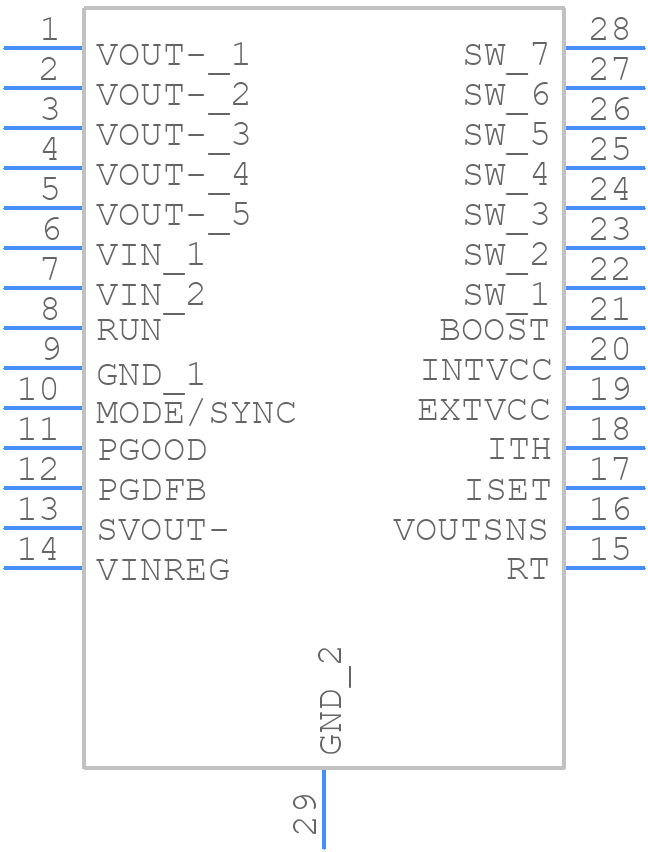 LTC7149IFE#PBF - Analog Devices - PCB symbol