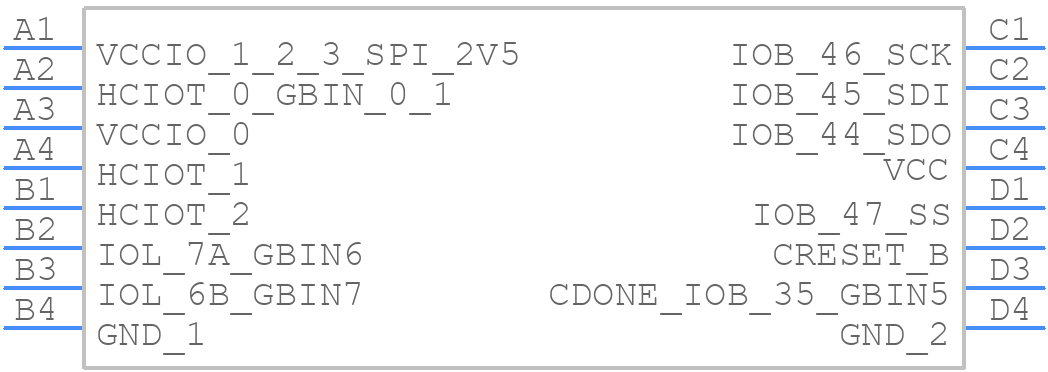 ICE40LP1K-SWG16TR1K - Lattice Semiconductor - PCB symbol