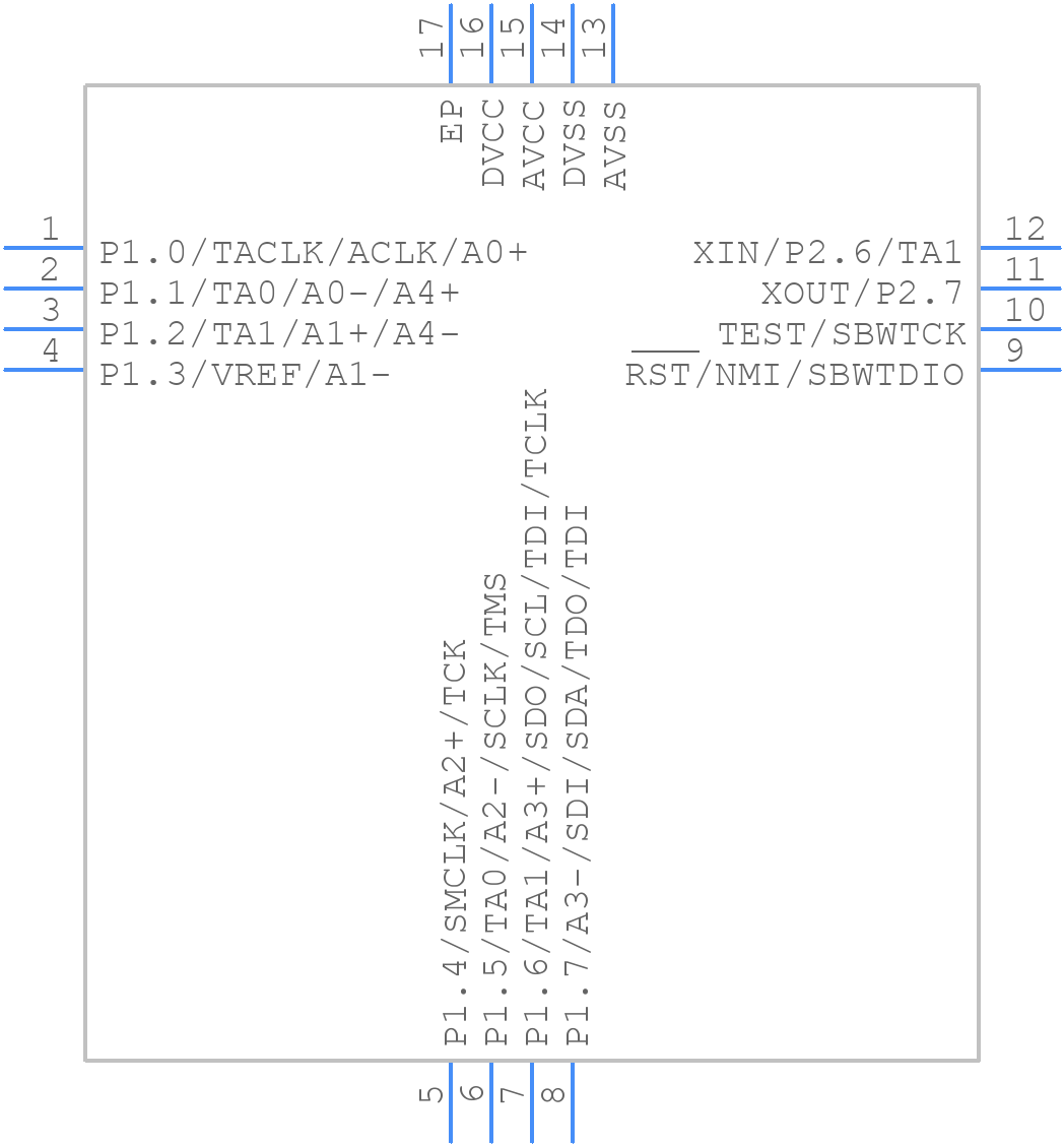MSP430F2013QRSATEP - Texas Instruments - PCB symbol