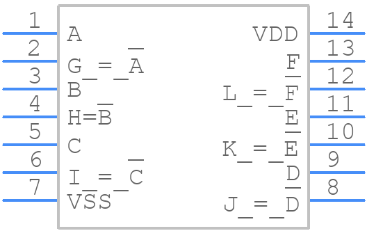 CD40106BPWR - Texas Instruments - PCB symbol