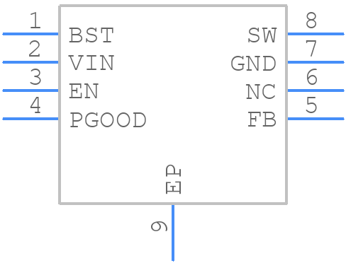ADP2303ARDZ-5.0 - Analog Devices - PCB symbol