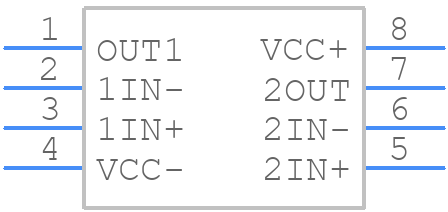 RC4580IP - Texas Instruments - PCB symbol