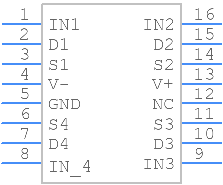 DG442LEDQ-T1-GE3 - Vishay - PCB symbol