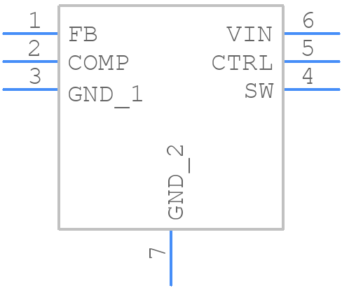 TPS61165DRVRG4 - Texas Instruments - PCB symbol
