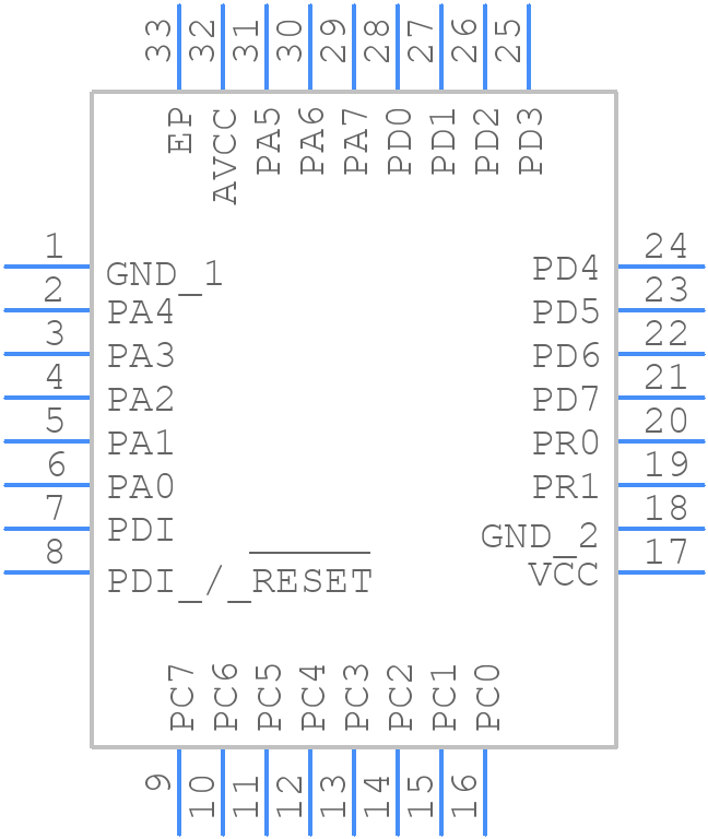 ATXMEGA32E5-MU - Microchip - PCB symbol