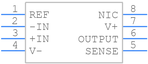 INA154U - Texas Instruments - PCB symbol
