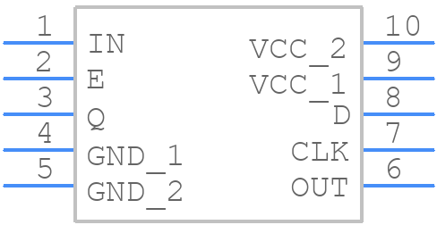 DS1124U-25+ - Analog Devices - PCB symbol