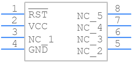 DS1233MS-5+ - Analog Devices - PCB symbol