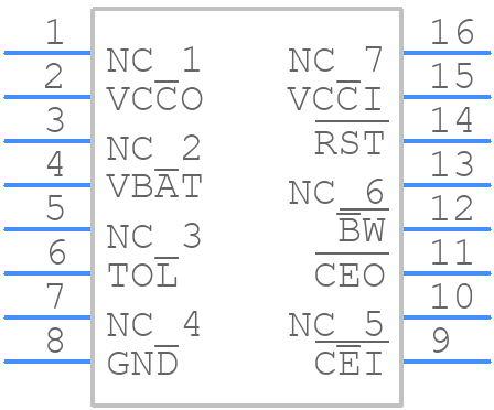 DS1314S+ - Analog Devices - PCB symbol