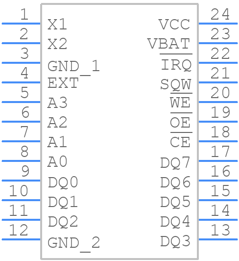 DS1318E+ - Analog Devices - PCB symbol