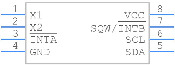 DS1337+ - Analog Devices - PCB symbol