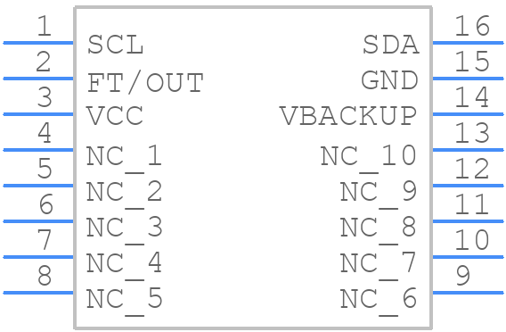 DS1340C-33# - Analog Devices - PCB symbol