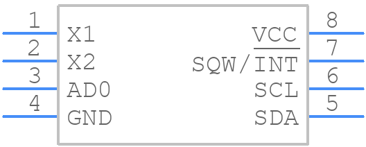 DS1372U+ - Analog Devices - PCB symbol