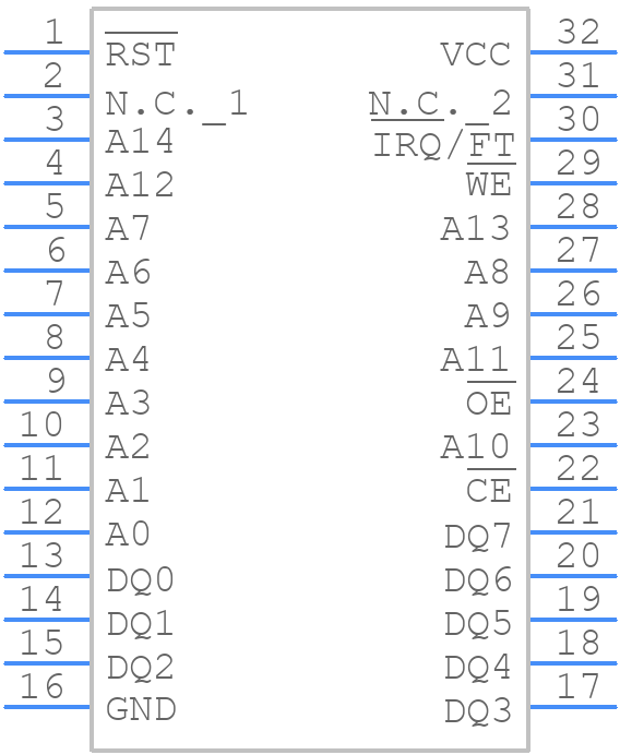 DS1554-70IND+ - Analog Devices - PCB symbol