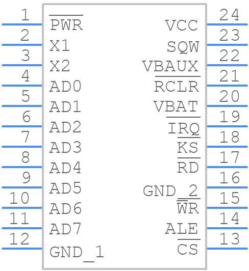 DS1685E-3+ - Analog Devices - PCB symbol