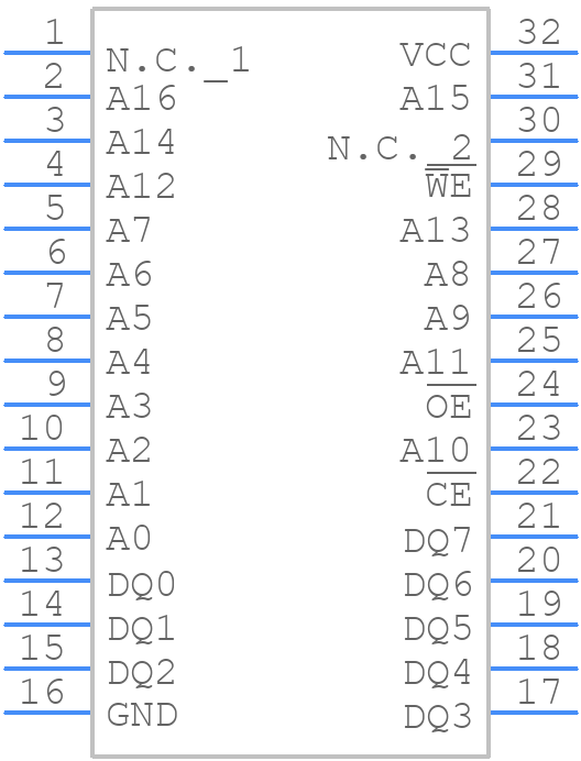 DS1746W-120+ - Analog Devices - PCB symbol